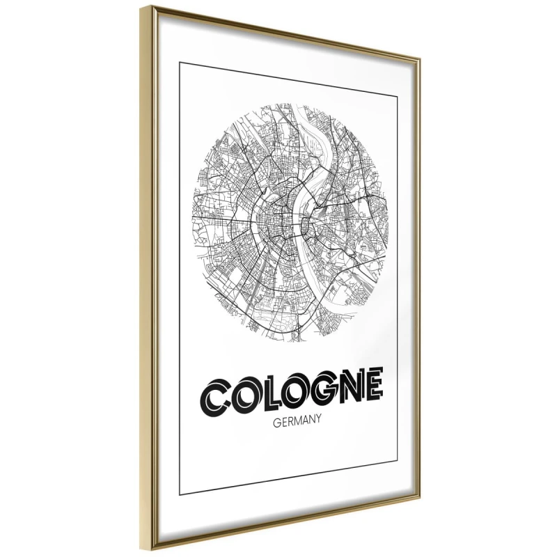 Plakat - Plan miasta: Kolonia (okrągły)