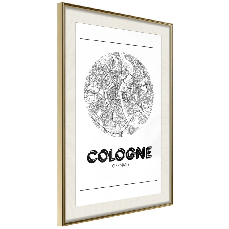 Plakat - Plan miasta: Kolonia (okrągły)