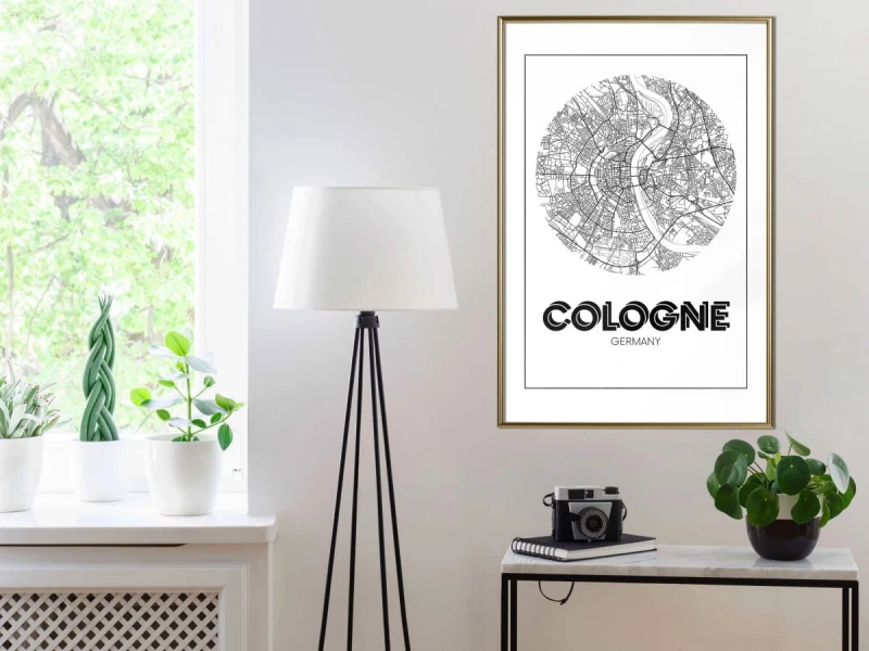 Plakat - Plan miasta: Kolonia (okrągły)