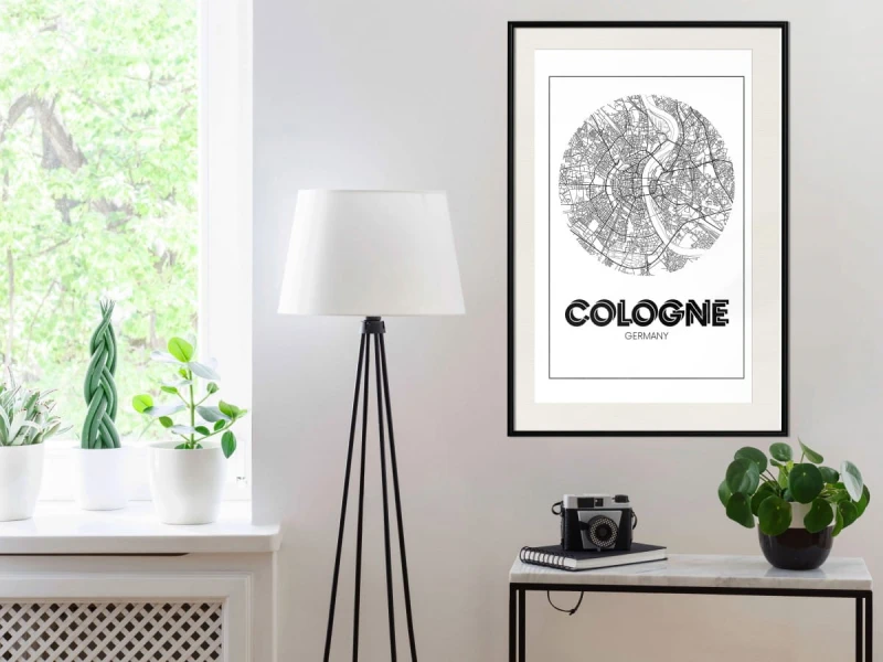 Plakat - Plan miasta: Kolonia (okrągły)