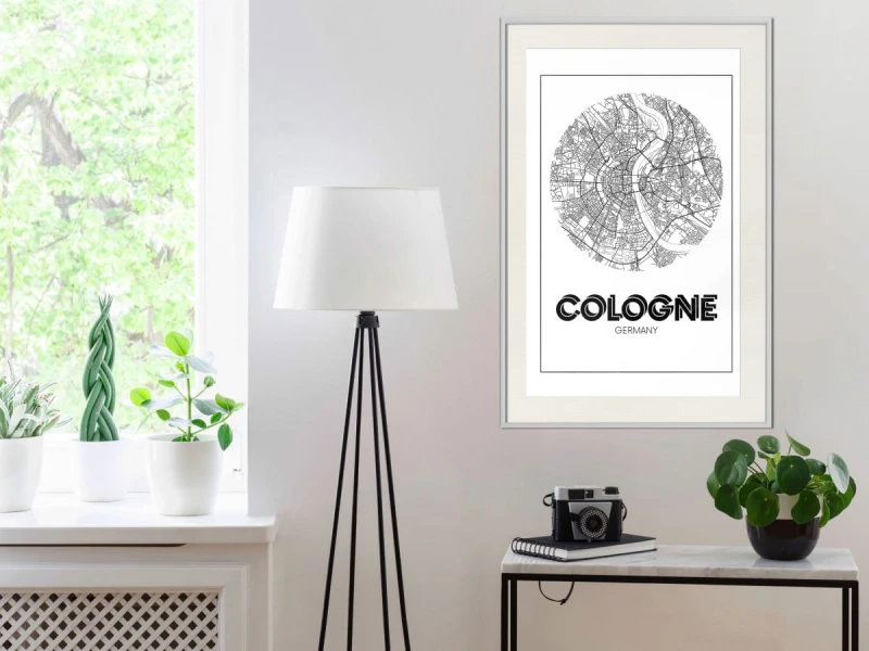 Plakat - Plan miasta: Kolonia (okrągły)