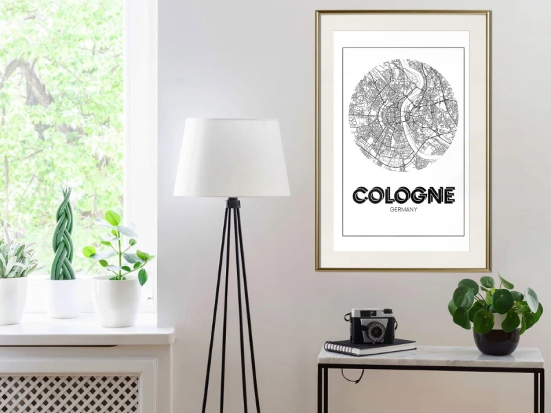 Plakat - Plan miasta: Kolonia (okrągły)