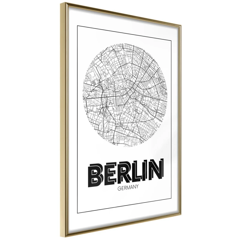 Plakat - Plan miasta: Berlin (okrągły)