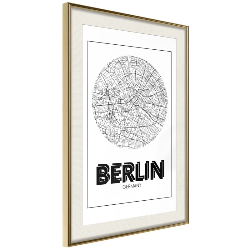 Plakat - Plan miasta: Berlin (okrągły)