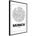 Plakat - Plan miasta: Monachium (okrągły)