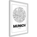 Plakat - Plan miasta: Monachium (okrągły)