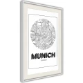 Plakat - Plan miasta: Monachium (okrągły)