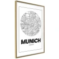 Plakat - Plan miasta: Monachium (okrągły)