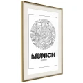 Plakat - Plan miasta: Monachium (okrągły)