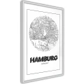 Plakat - Plan miasta: Hamburg (okrągły)