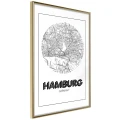 Plakat - Plan miasta: Hamburg (okrągły)