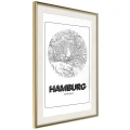 Plakat - Plan miasta: Hamburg (okrągły)