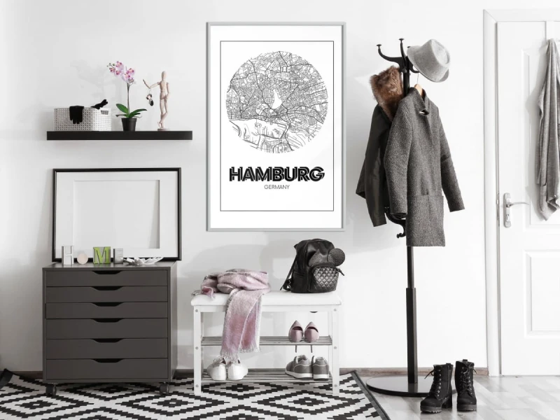 Plakat - Plan miasta: Hamburg (okrągły)