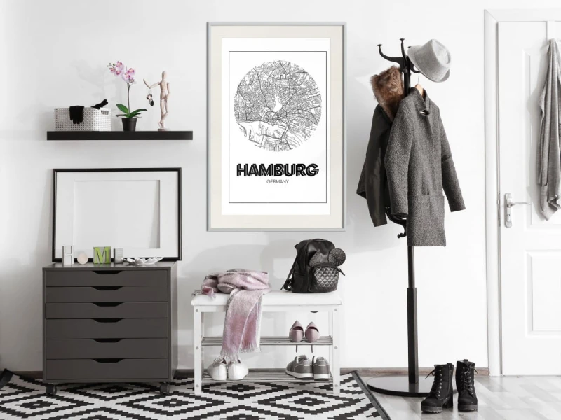 Plakat - Plan miasta: Hamburg (okrągły)