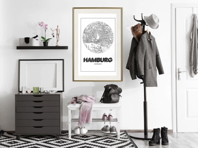 Plakat - Plan miasta: Hamburg (okrągły)