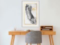 Plakat - Mapa reliefowa: Kalifornia