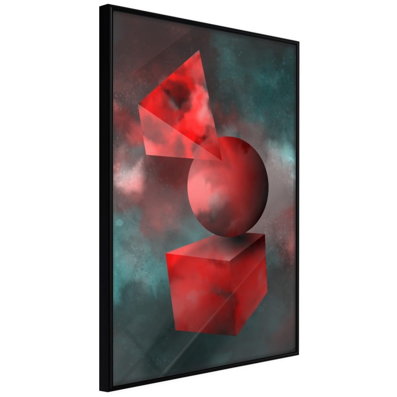 Plakat - Czerwone bryły