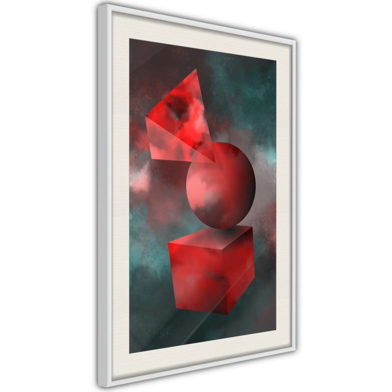 Plakat - Czerwone bryły