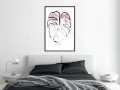 Plakat - Czarny obrys liścia