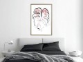 Plakat - Czarny obrys liścia