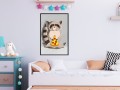 Plakat - Szop jedzący pizzę