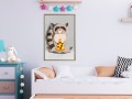Plakat - Szop jedzący pizzę