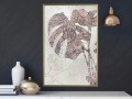 Plakat - Zdobiona monstera