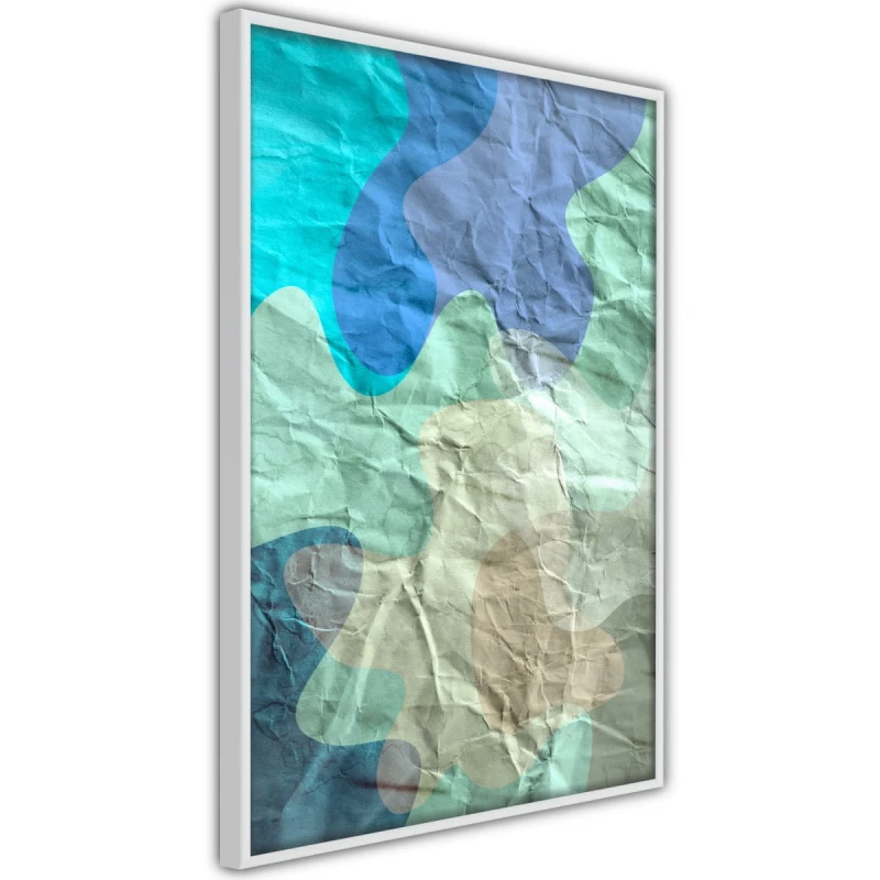 Plakat - Kolorowy kamuflaż (niebieski)