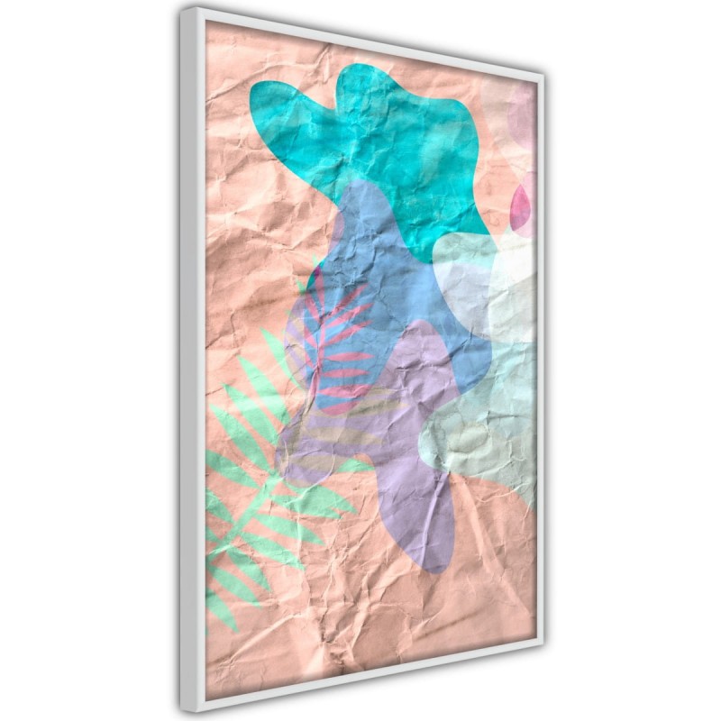 Plakat - Kolorowy kamuflaż (brzoskwiniowy)