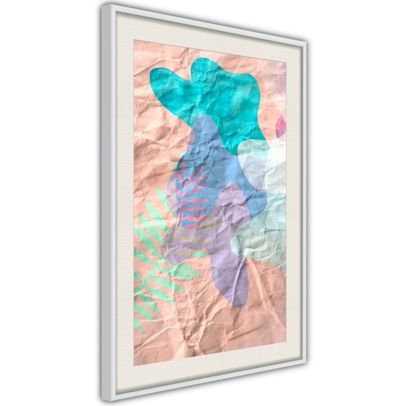 Plakat - Kolorowy kamuflaż (brzoskwiniowy)
