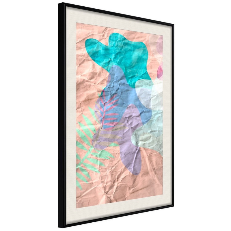 Plakat - Kolorowy kamuflaż (brzoskwiniowy)