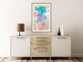 Plakat - Kolorowy kamuflaż (brzoskwiniowy)