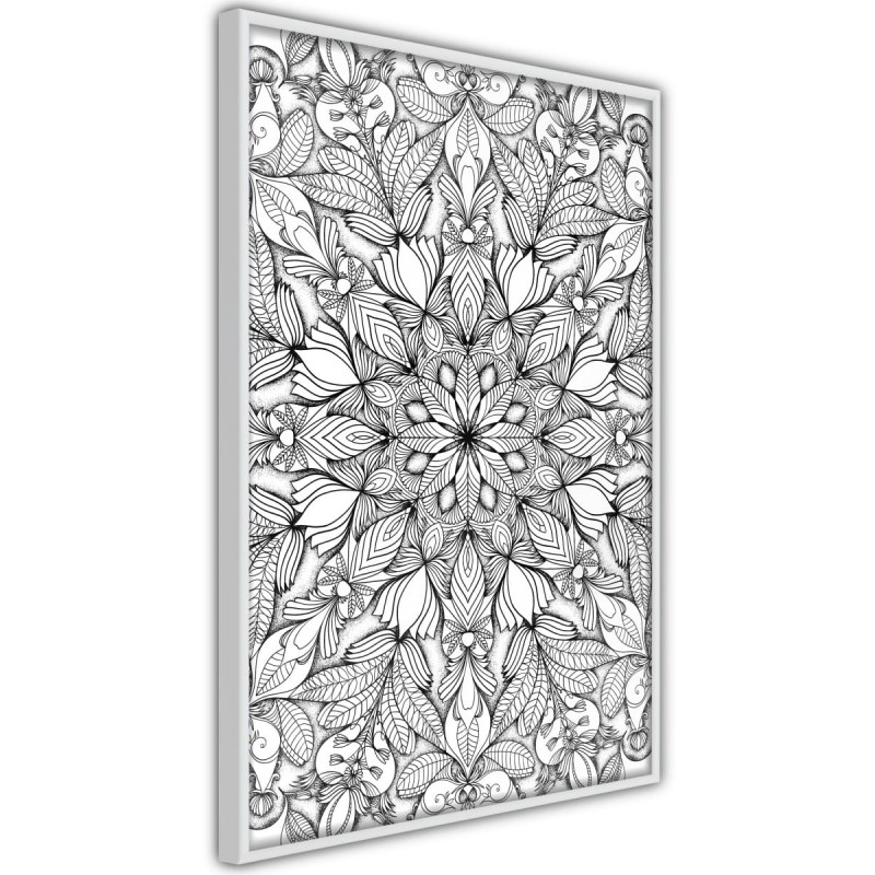 Plakat - Bezbarwna mandala