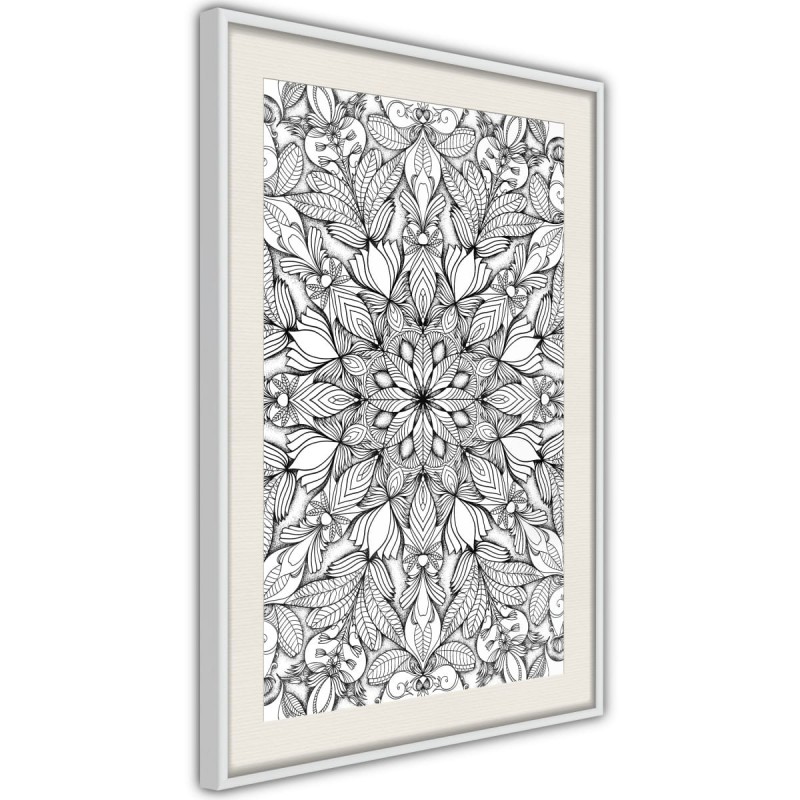 Plakat - Bezbarwna mandala