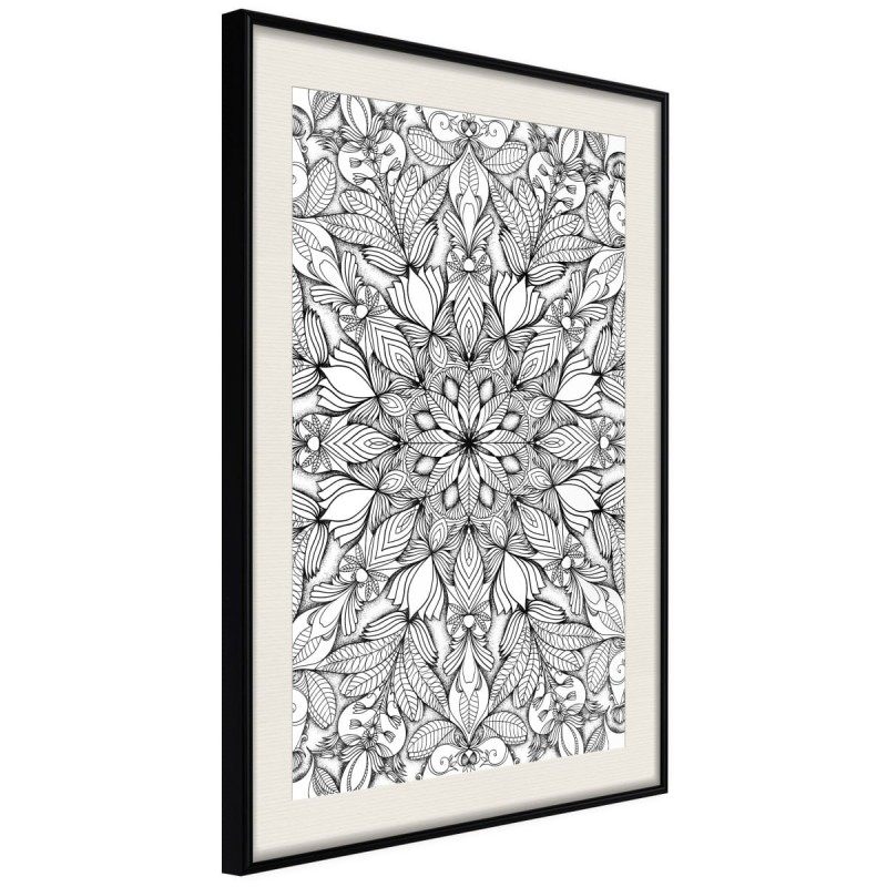 Plakat - Bezbarwna mandala
