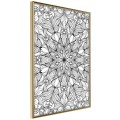 Plakat - Bezbarwna mandala