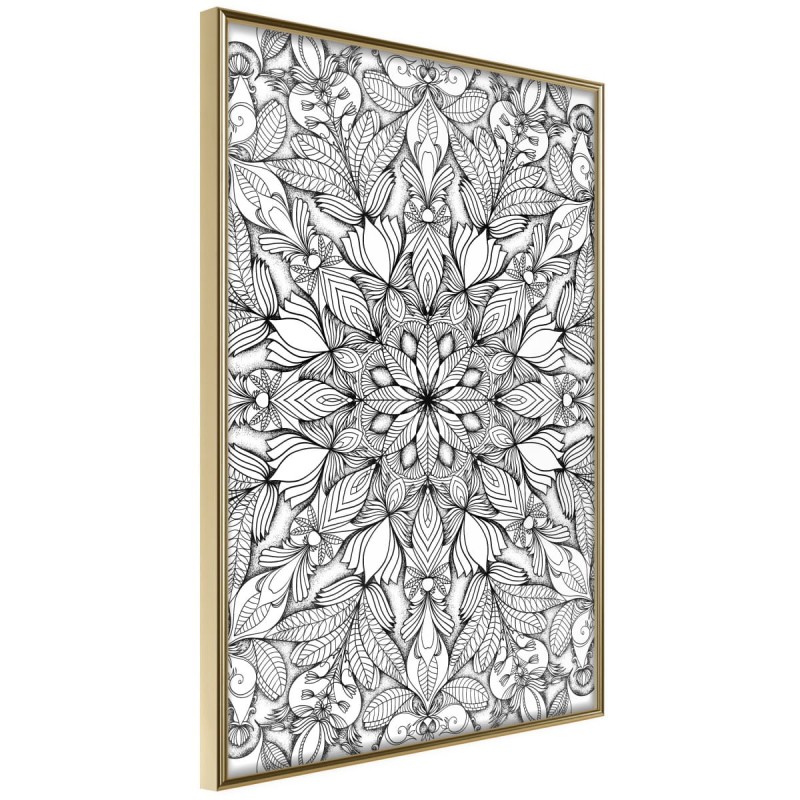 Plakat - Bezbarwna mandala