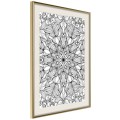 Plakat - Bezbarwna mandala