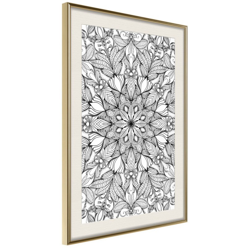 Plakat - Bezbarwna mandala