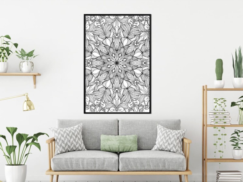 Plakat - Bezbarwna mandala