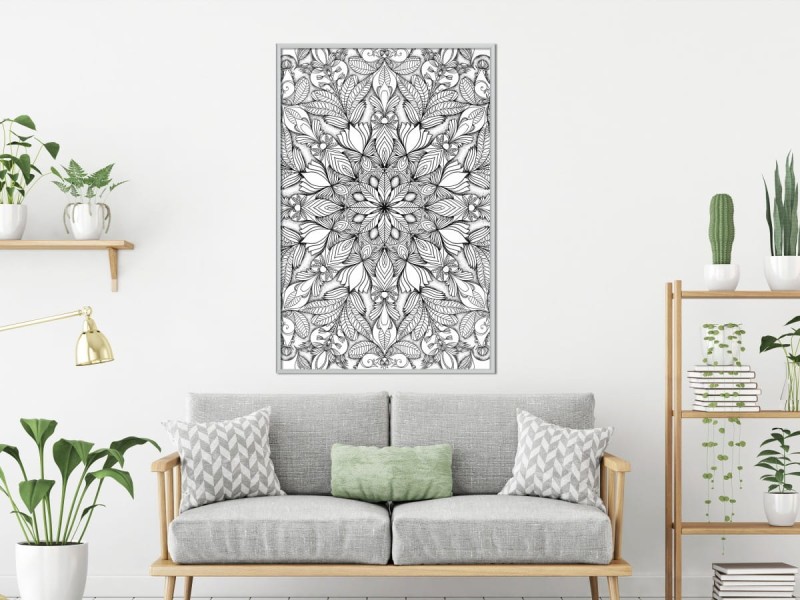 Plakat - Bezbarwna mandala