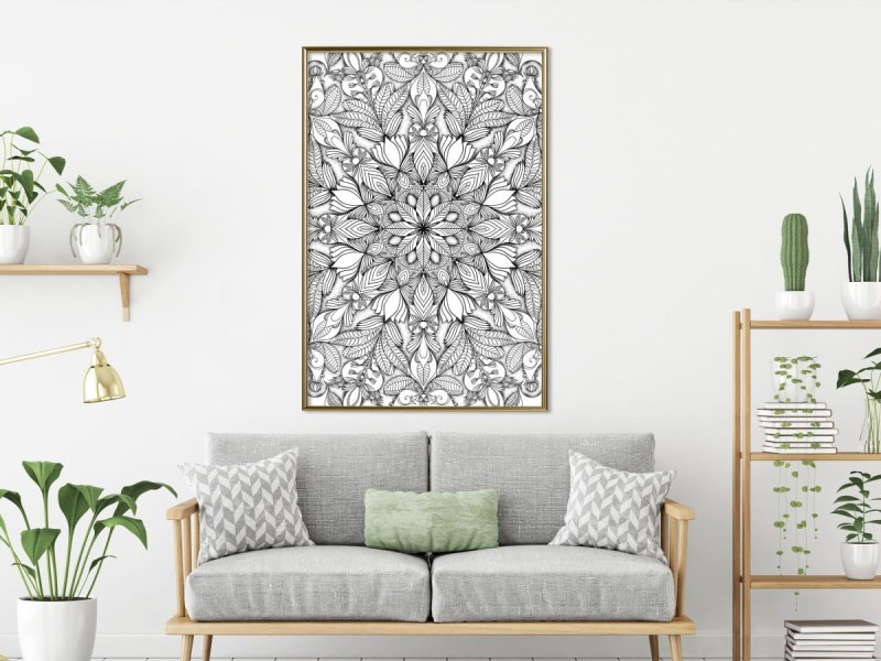 Plakat - Bezbarwna mandala