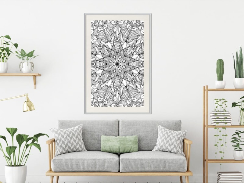 Plakat - Bezbarwna mandala