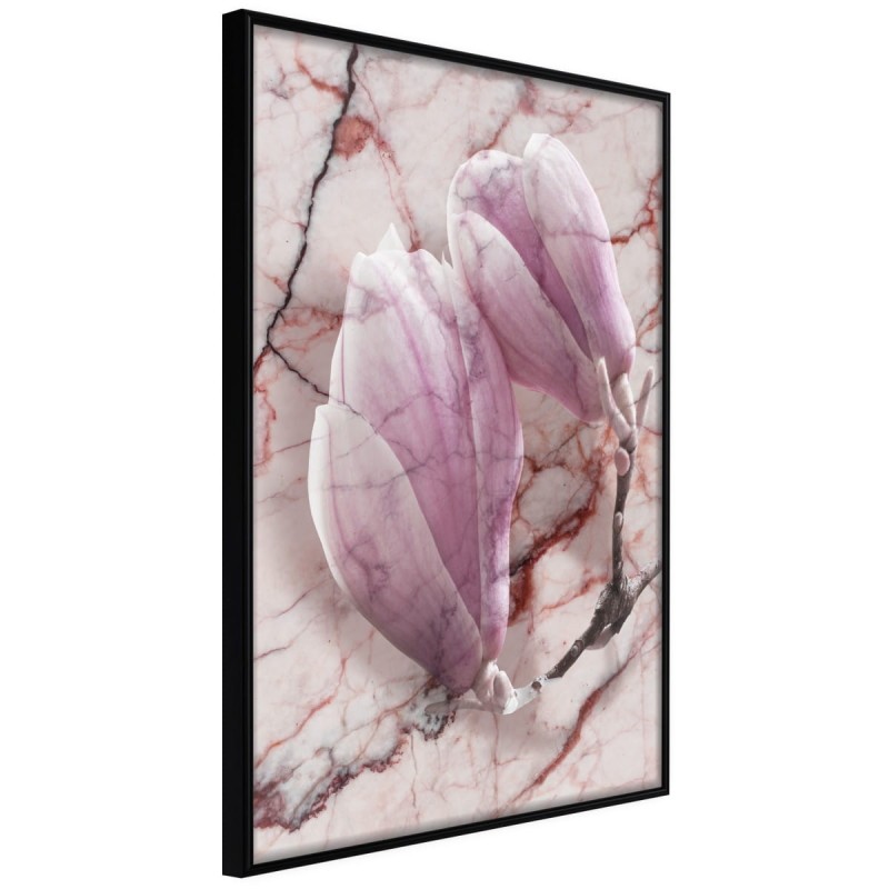 Plakat - Magnolia na marmurowym tle