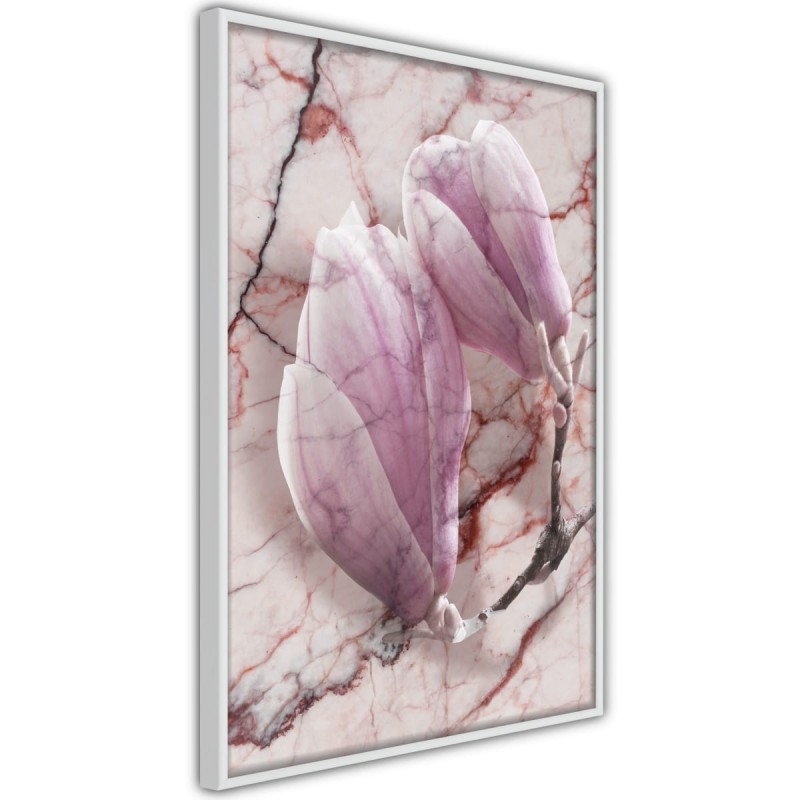 Plakat - Magnolia na marmurowym tle