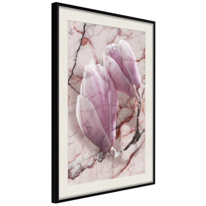 Plakat - Magnolia na marmurowym tle