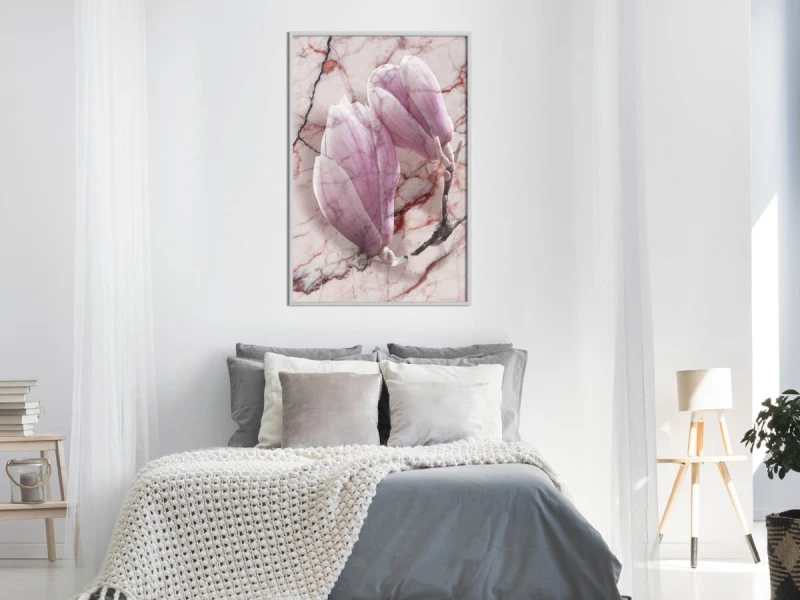 Plakat - Magnolia na marmurowym tle