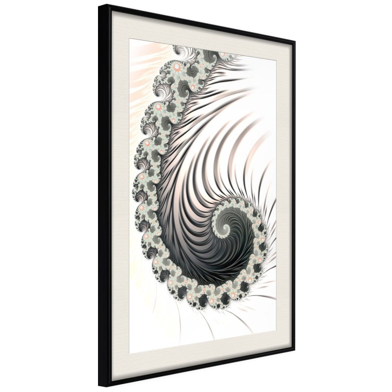 Plakat - Fraktalna spirala (pozytyw)