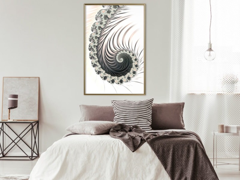 Plakat - Fraktalna spirala (pozytyw)
