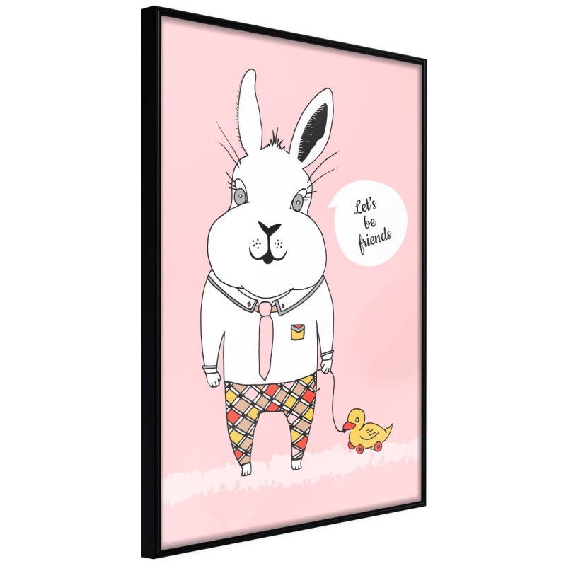 Plakat - Przyjacielski królik